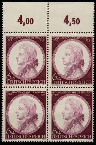 3. REICH 1941 Nr 810 postfrisch VIERERBLOCK 85D486