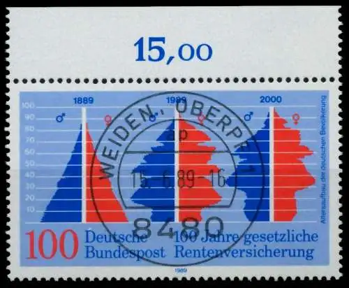 BRD 1989 Nr 1426 zentrisch gestempelt ORA 86DEBE