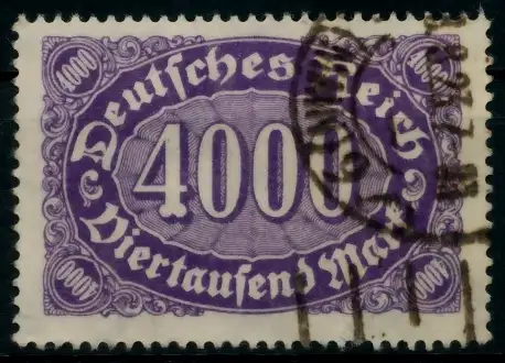 D-REICH INFLA Nr 255 gestempelt 87A7BA