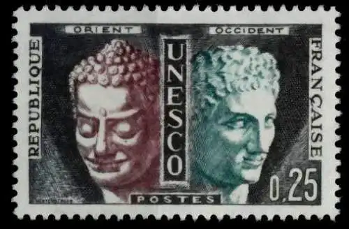 FRANKREICH DIENSTMARKEN FÜR DIE UNESCO Nr 2 postfrisch S02444A