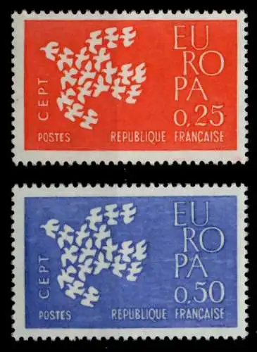 FRANKREICH 1961 Nr 1363-1364 postfrisch S025AD6