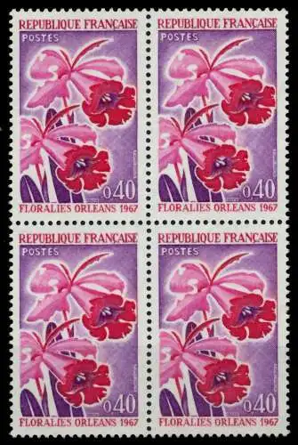 FRANKREICH 1967 Nr 1595 postfrisch VIERERBLOCK 881582