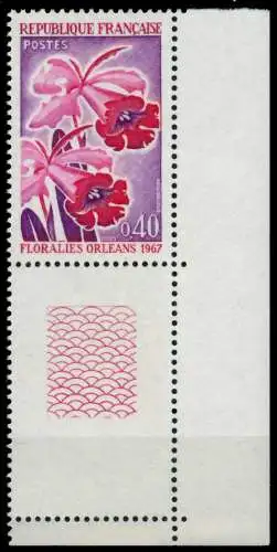 FRANKREICH 1967 Nr 1595L postfrisch ECKE-URE 88CF3A