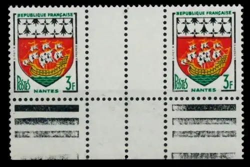 FRANKREICH 1958 Nr 1222ZW postfrisch 3ER STR URA 88D136