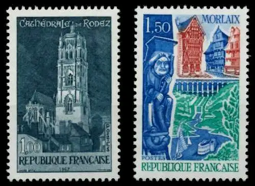 FRANKREICH 1967 Nr 1585-1586 postfrisch S02925A