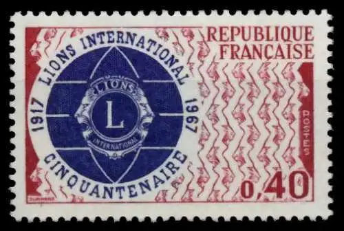 FRANKREICH 1967 Nr 1601 postfrisch S028E8A