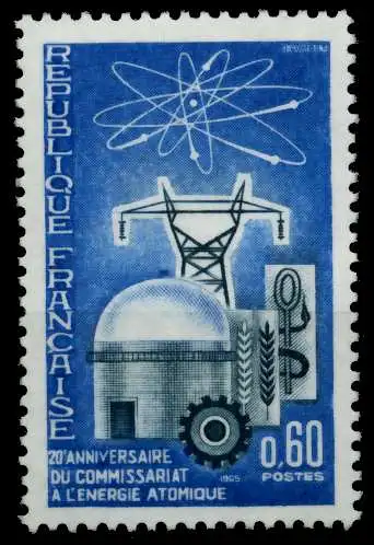 FRANKREICH 1965 Nr 1526 postfrisch S027F76