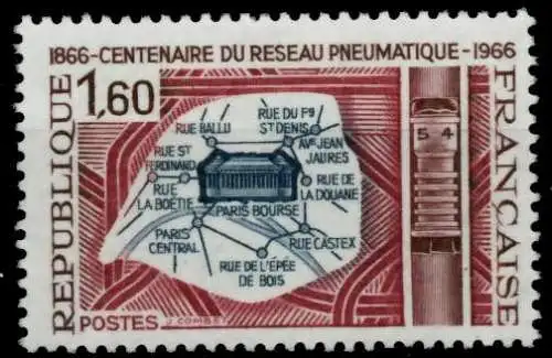 FRANKREICH 1966 Nr 1563 postfrisch S028D32