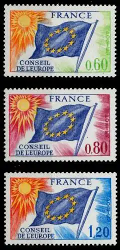 FRANKREICH DIENSTMARKEN EUROPARAT Nr 16-18 postfrisch 88E43A