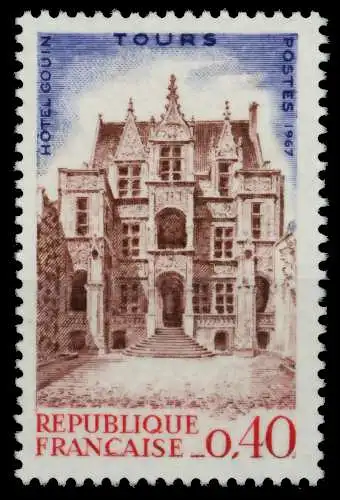 FRANKREICH 1967 Nr 1582 postfrisch S0292DE