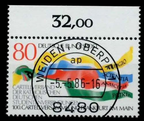 BRD 1986 Nr 1283 zentrisch gestempelt ORA 898C7A