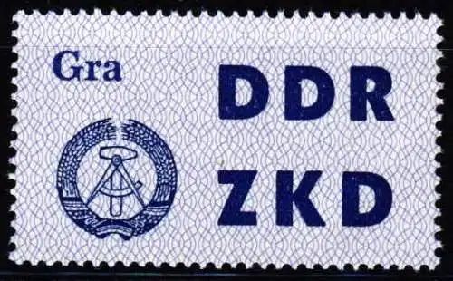 DDR DIENST LAUFKONTROLLZETTEL Nr 6 postfrisch S666E06