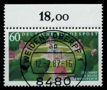 BRD 1987 Nr 1312 zentrisch gestempelt ORA 89E822