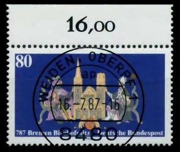 BRD 1987 Nr 1329 zentrisch gestempelt ORA 8A71FA