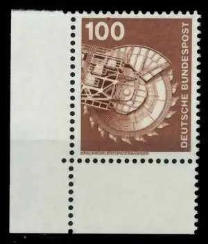 BRD DS INDUSTRIE u. TECHNIK Nr 854 postfrisch ECKE-ULI 8ADA5E