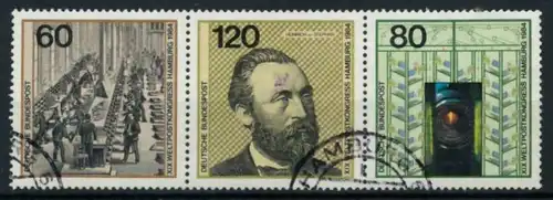 BRD ZD AUS BLOCK 19 Nr 1215+1217+1216 gestempelt 3ER STR 8ADB42