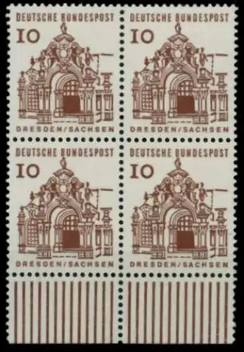 BRD DS D-BAUW. 1 Nr 454 postfrisch VIERERBLOCK URA 8AE0E2