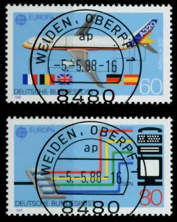 BRD BUND 1988 Nr 1367-1368 zentrisch gestempelt 8B26FA