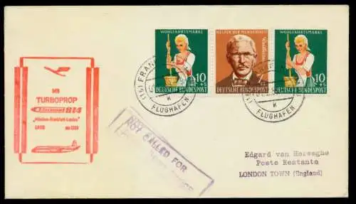 FLUGSTRECKENBELEG Nr LH 120 Lufthansa BRIEF MIF 8B4AEE