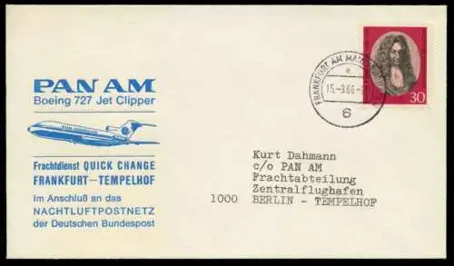 ERSTFLUGBELEG Nr QUICK CHARGE ANSCHLUß BRIEF MI 8B4B5E