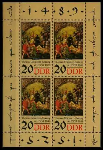 DDR BLOCK KLEINBOGEN Nr 3271 postfrisch KLEINBG SF7ED4A