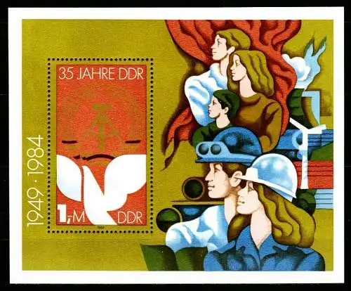 DDR BLOCK KLEINBOGEN Block 79 postfrisch SF7EDCA