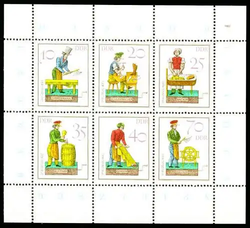 DDR BLOCK KLEINBOGEN Nr 2758-2763 postfrisch KLEINBG SF7EF5A