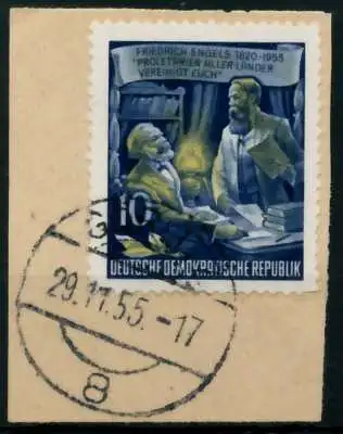 DDR 1955 Nr 486AYII zentrisch gestempelt Briefst³ck 8BEE62