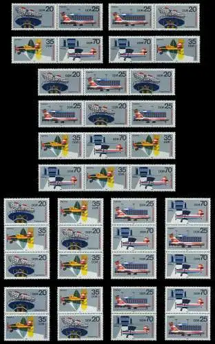 DDR ZUSAMMENDRUCK Nr SZd202-SZd209-WZd445-WZd45 SF8444E