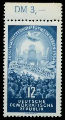 DDR 1954 Nr 424YI postfrisch ORA 8C2242
