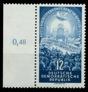 DDR 1954 Nr 424YI postfrisch SRA 8C227A