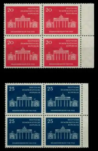 DDR 1958 Nr 665-666 postfrisch VIERERBLOCK 8C22CA