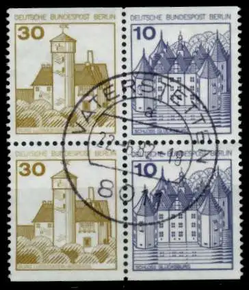 BERLIN ZUSAMMENDRUCK Nr W67+W68 zentrisch gestempelt VIERERB 8C2542