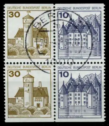 BERLIN ZUSAMMENDRUCK Nr W67+W68 zentrisch gestempelt VIERERB 8C254A