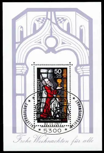 BRD BLOCK KLEINBOGEN Block 15-ESST-BONN zentrisch gestempelt SF89322