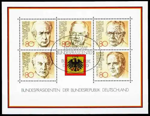 BRD BLOCK KLEINBOGEN Block 18-ESST-BONN zentrisch gestempelt SF8933E