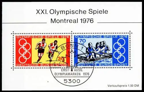 BRD BLOCK KLEINBOGEN Block 12-ESST-BONN zentrisch gestempelt SF8937E