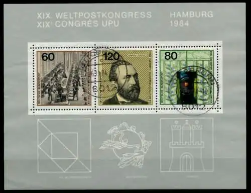 BRD BLOCK KLEINBOGEN Block 19 zentrisch gestempelt 8C683E