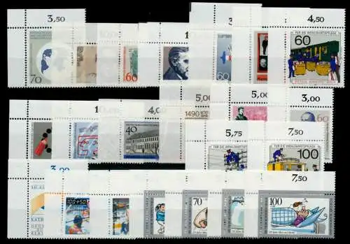 BERLIN Eckrandstücke postfrisch OLI auf Karte 8C219E