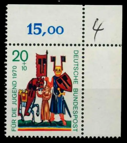 BRD 1970 Nr 613 postfrisch ECKE-ORE 8C6D66