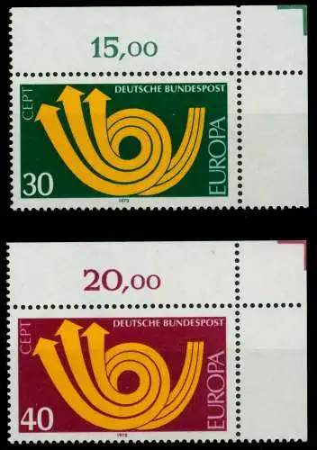 BRD BUND 1973 Nr 768-769 postfrisch ECKE-ORE 8C9616