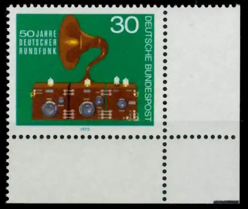 BRD 1973 Nr 786 postfrisch ECKE-URE 8C961A