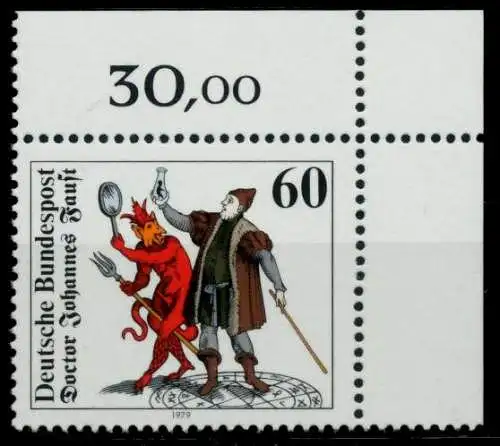BRD 1979 Nr 1030 postfrisch ECKE-ORE 8C984E