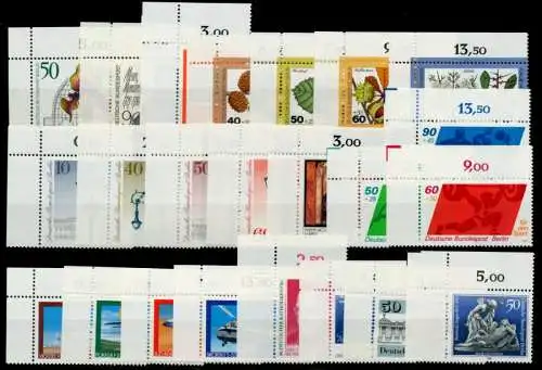 BERLIN Eckrandstücke postfrisch OLI auf Karte 8C2176