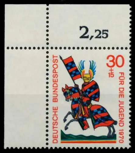 BRD 1970 Nr 614 postfrisch ECKE-OLI 8CDA16