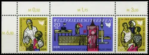 DDR ZUSAMMENDRUCK Nr WZd207 postfrisch 3ER STR ECKE-OLI 8D0972