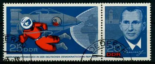 DDR ZUSAMMENDRUCK Nr WZd158 gestempelt WAAGR PAAR 8D4EA2