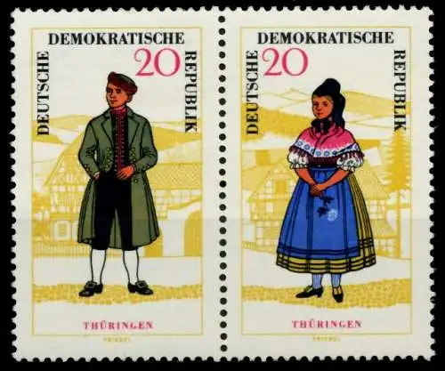 DDR ZUSAMMENDRUCK Nr WZd149 postfrisch WAAGR PAAR 8D4F52