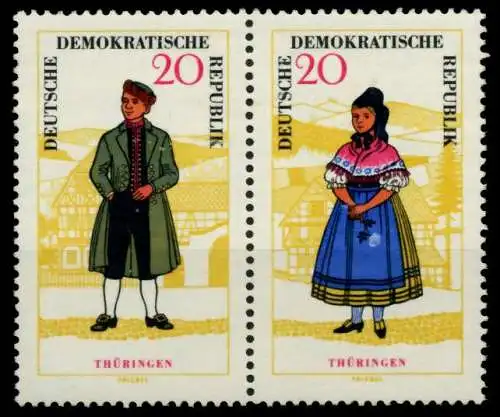 DDR ZUSAMMENDRUCK Nr WZd149 postfrisch WAAGR PAAR 8D4F6A