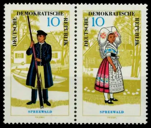 DDR ZUSAMMENDRUCK Nr WZd147 postfrisch WAAGR PAAR 8D4F76